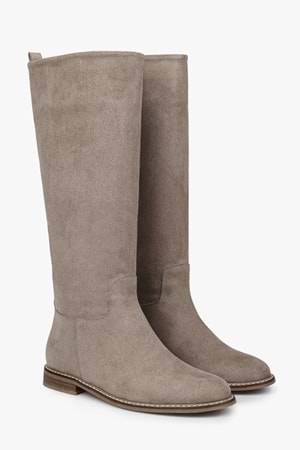 Kadın Lace Vizon Süet Binici Çizme