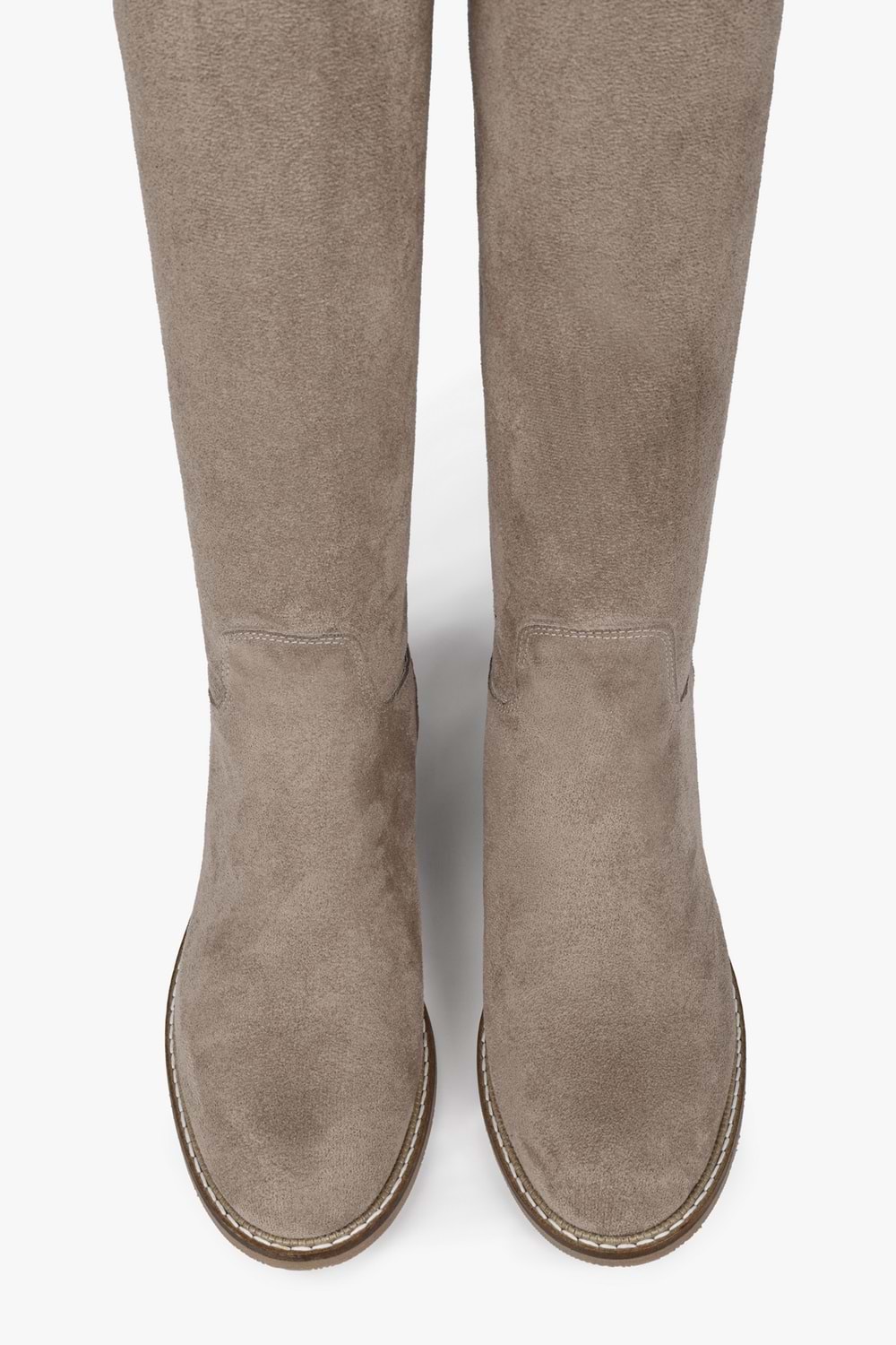 Kadın Lace Vizon Süet Binici Çizme