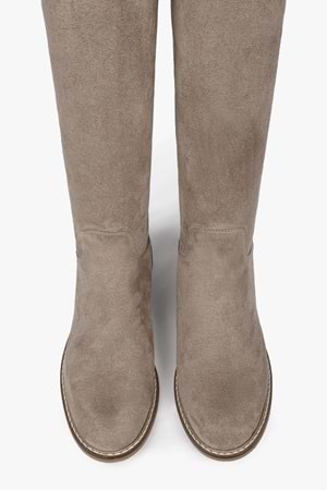 Kadın Lace Vizon Süet Binici Çizme