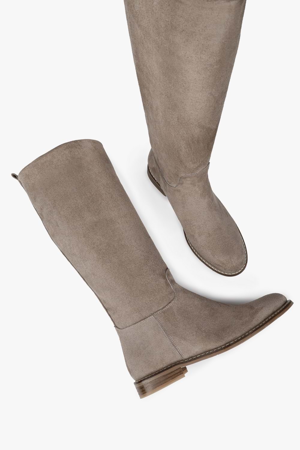 Kadın Lace Vizon Süet Binici Çizme