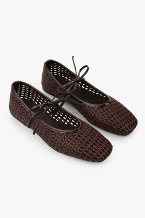 Kadın Naira Kahve Cilt Örgü Babet