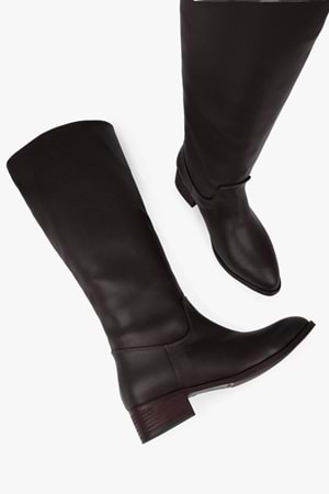 Kadın Erica Kahve Cilt Kovboy Çizme