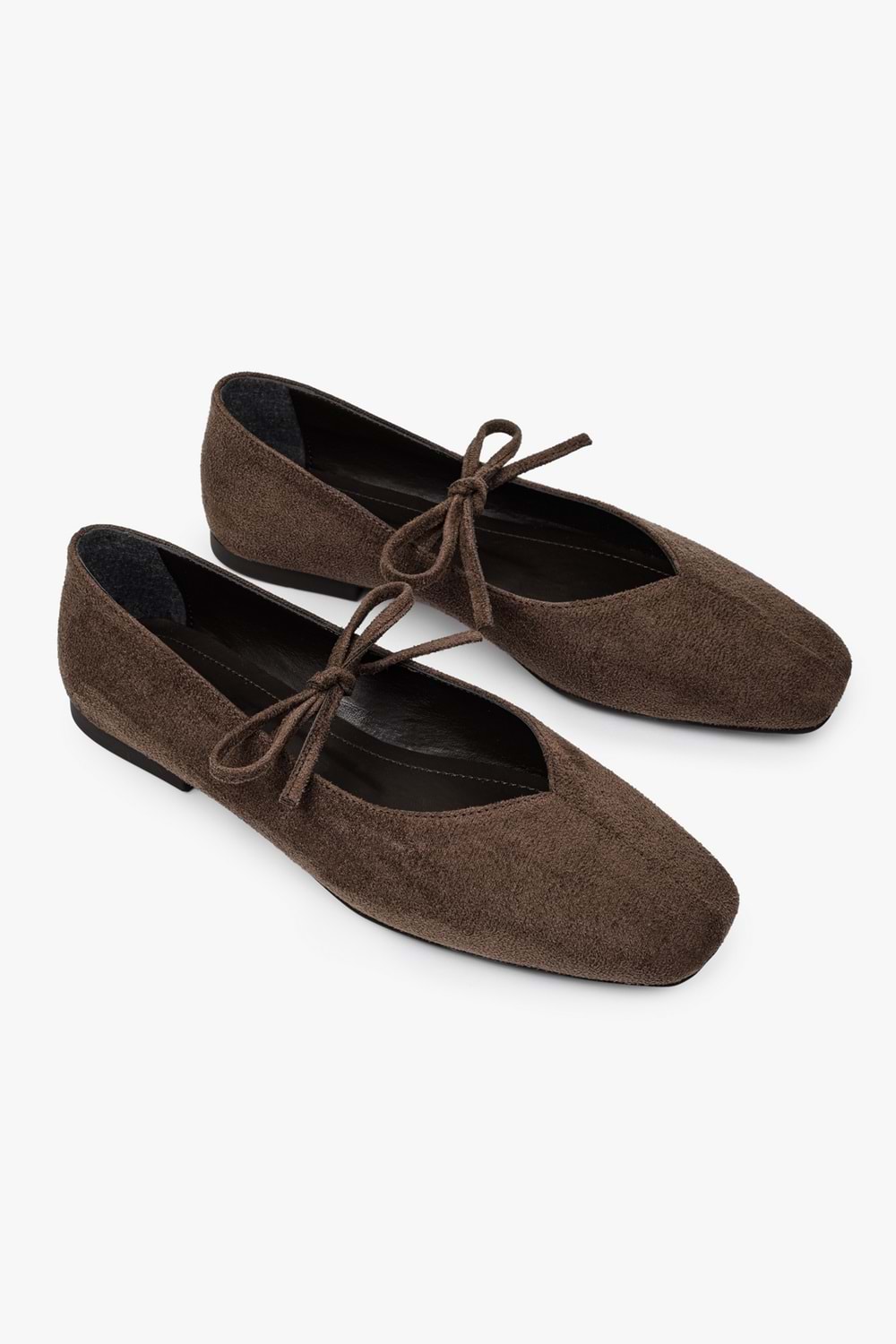 Kadın Noriel Kahve Süet Bağlamalı Babet