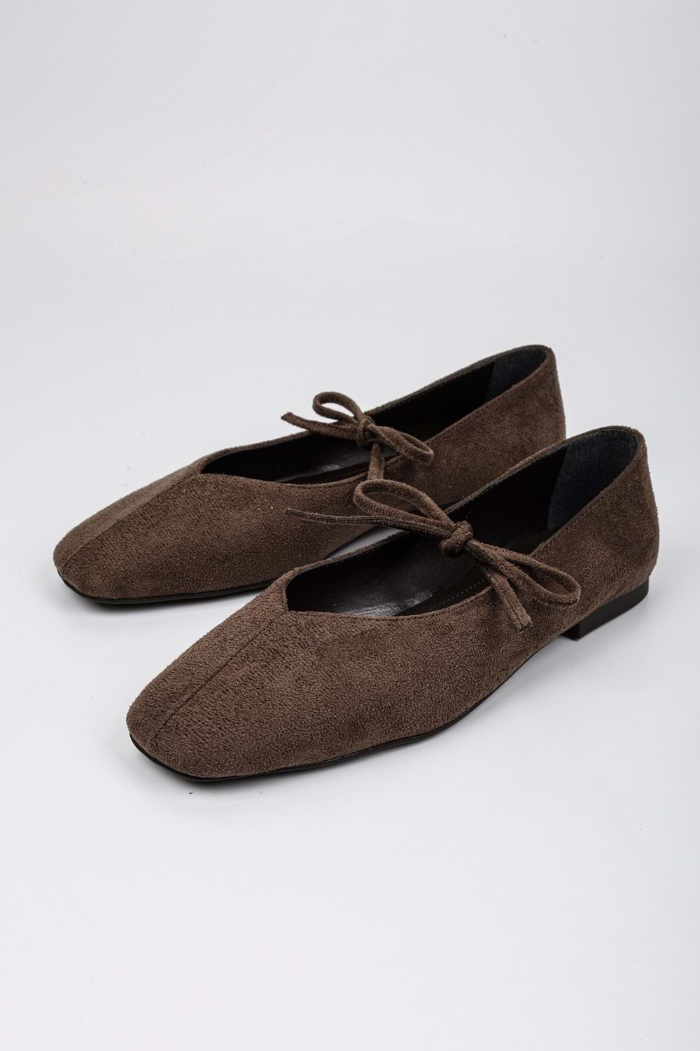 Kadın Noriel Kahve Süet Bağlamalı Babet