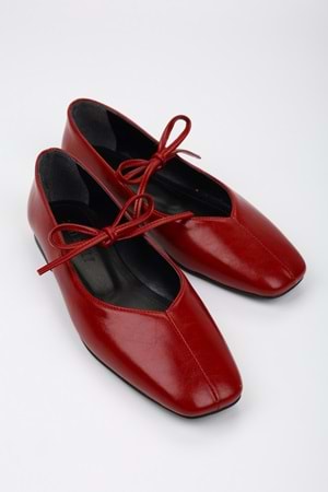 Kadın Noriel Kırmızı Cilt Bağlamalı Babet