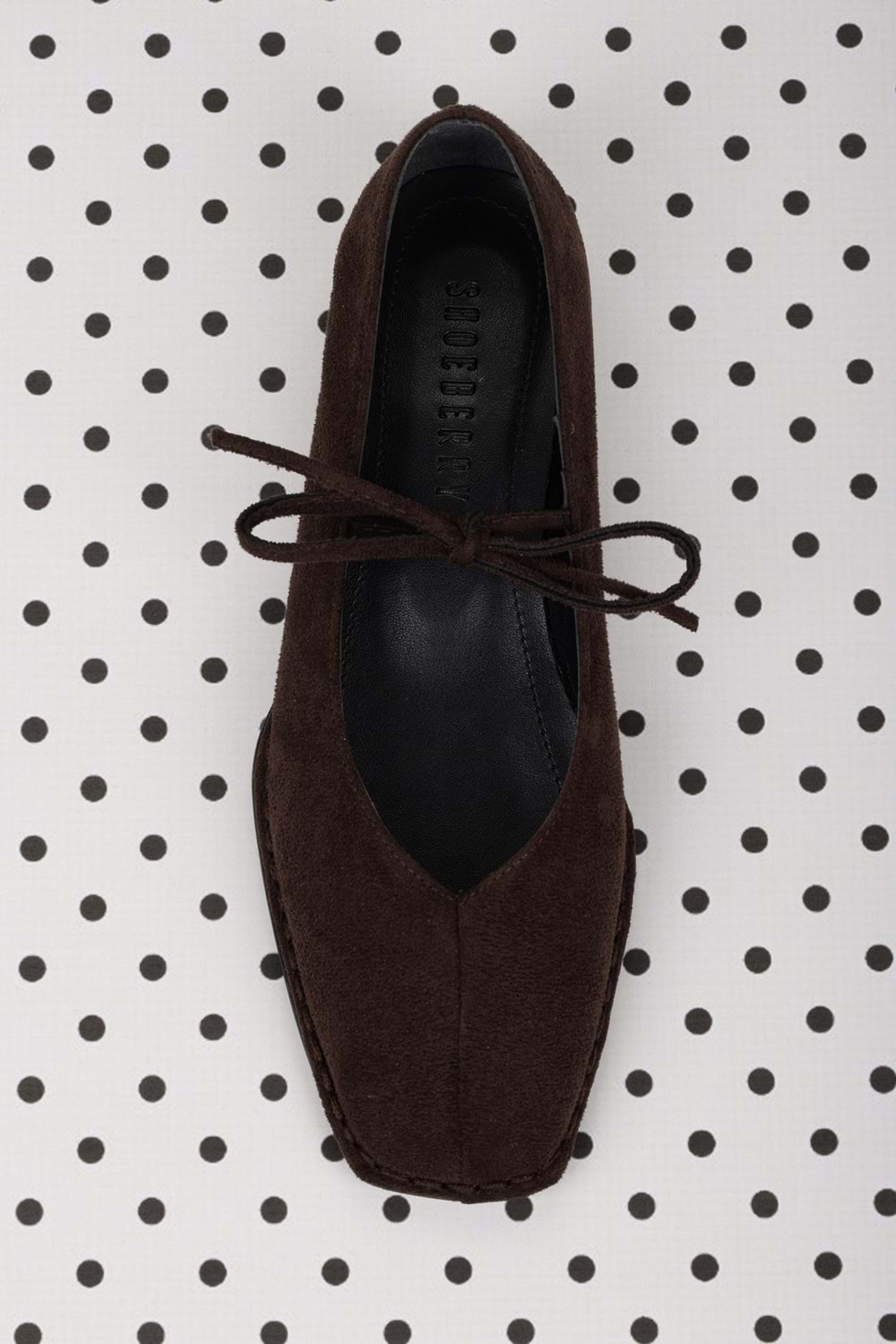 Kadın Lunera Acı Kahve Süet Bağlamalı Babet