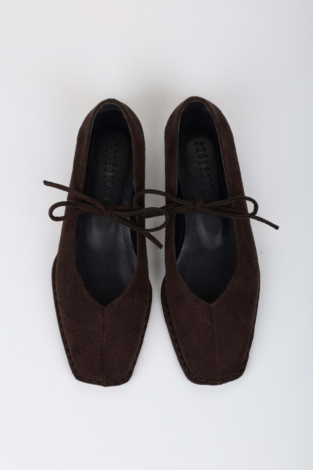 Kadın Lunera Acı Kahve Süet Bağlamalı Babet