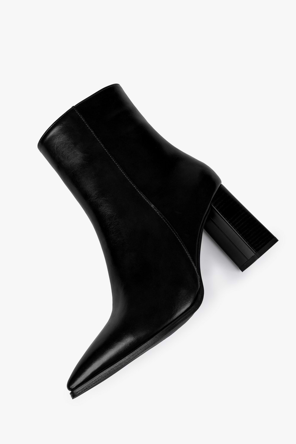 Kadın Alva Siyah Cilt Topuklu Bot