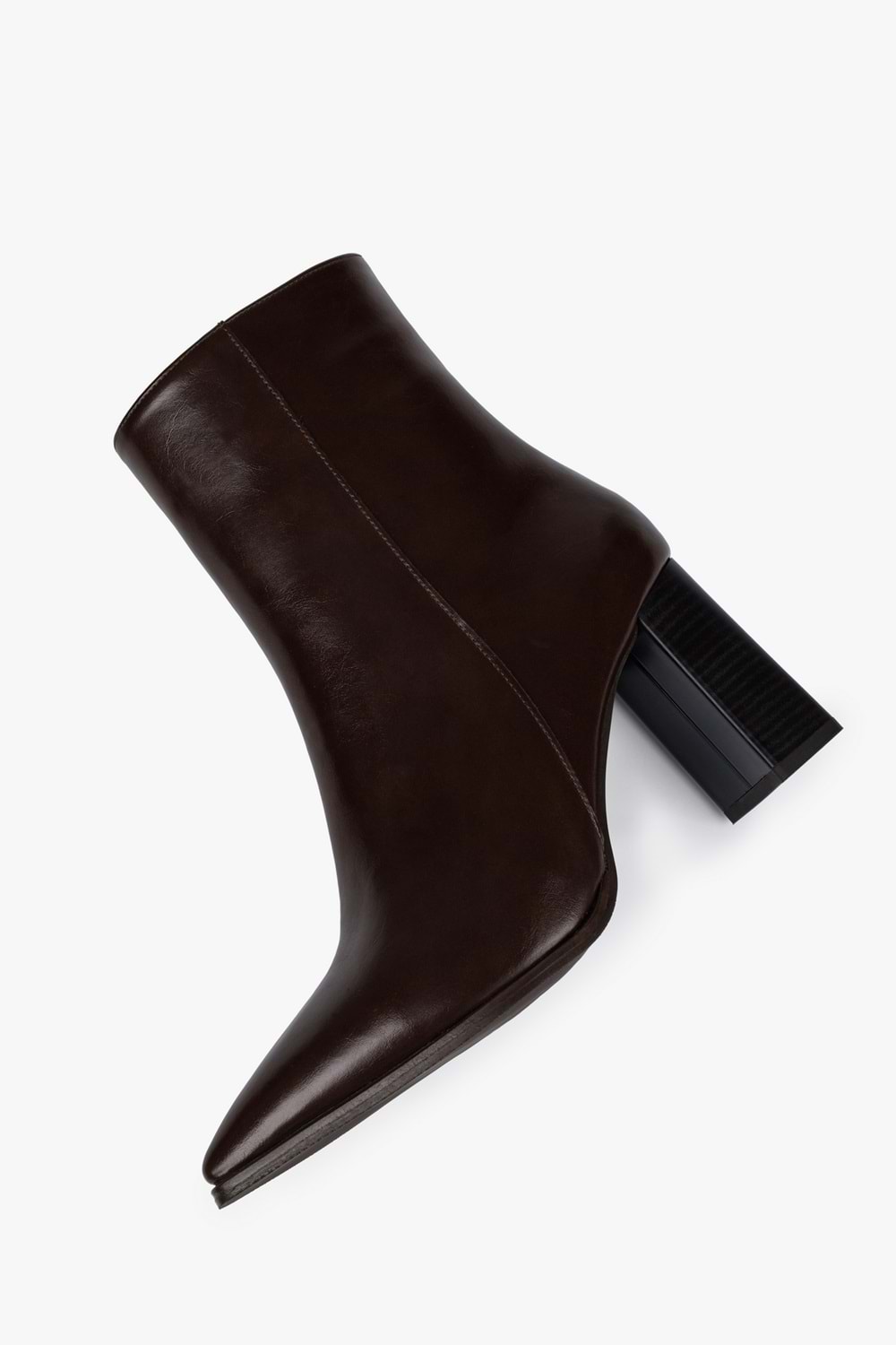Kadın Alva Kahve Cilt Topuklu Bot