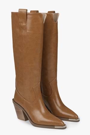 Kadın Axor Karamel Cilt Kovboy Çizme