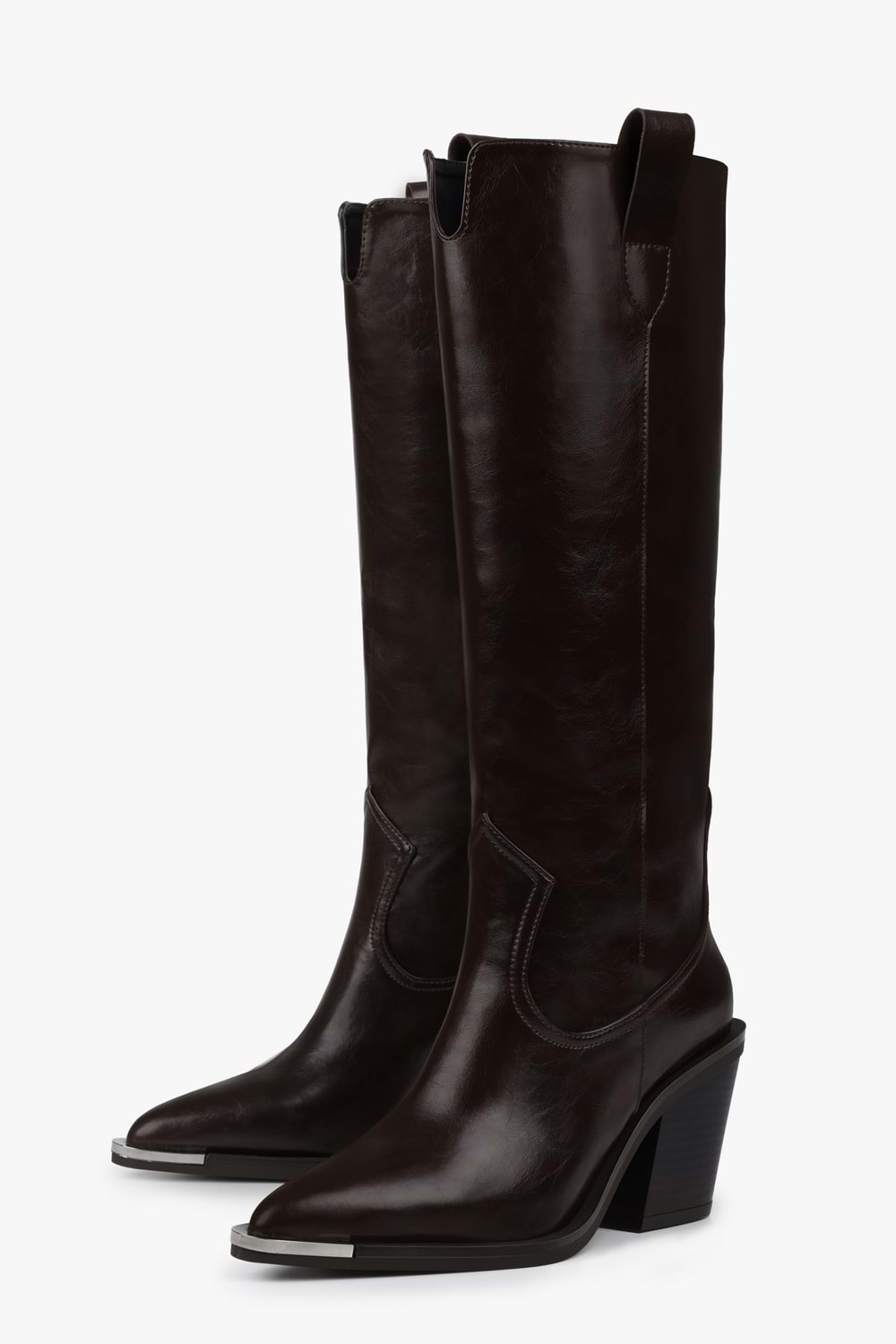 Kadın Axor Kahve Cilt Kovboy Çizme