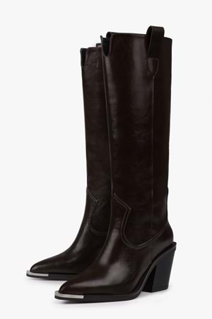 Kadın Axor Kahve Cilt Kovboy Çizme