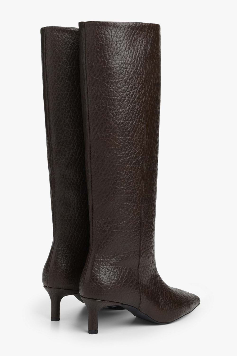 Kadın Andora Kahve Cilt Kırışık Dokulu Çizme