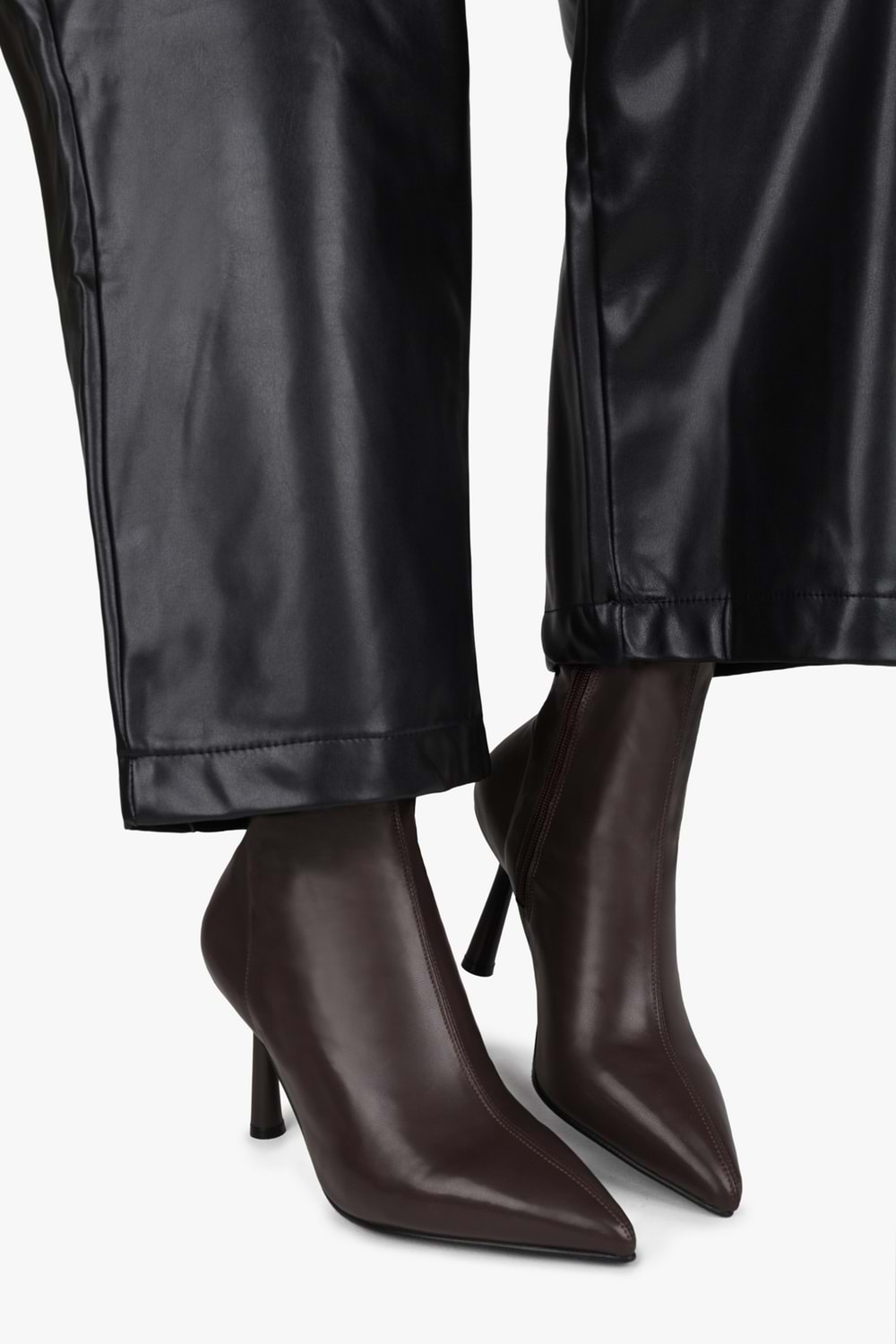 Kadın Glove Kahve Cilt Streç Topuklu Bot