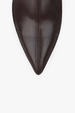 Kadın Glove Kahve Cilt Streç Topuklu Bot