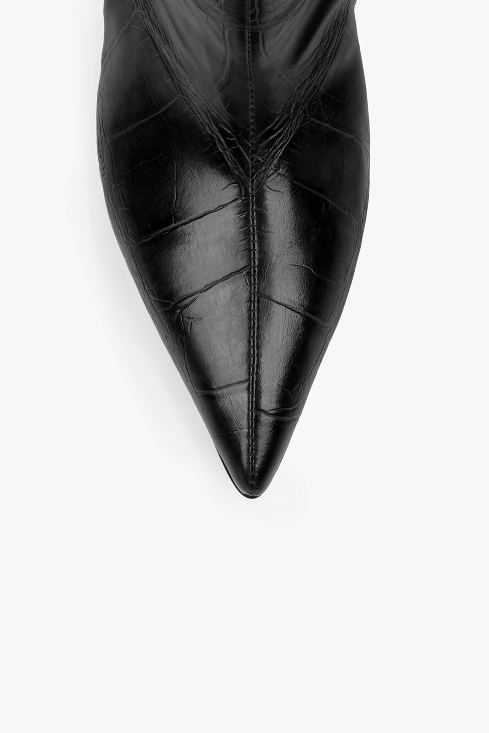 Kadın Velina Siyah Kroko Kısa Topuklu Bot