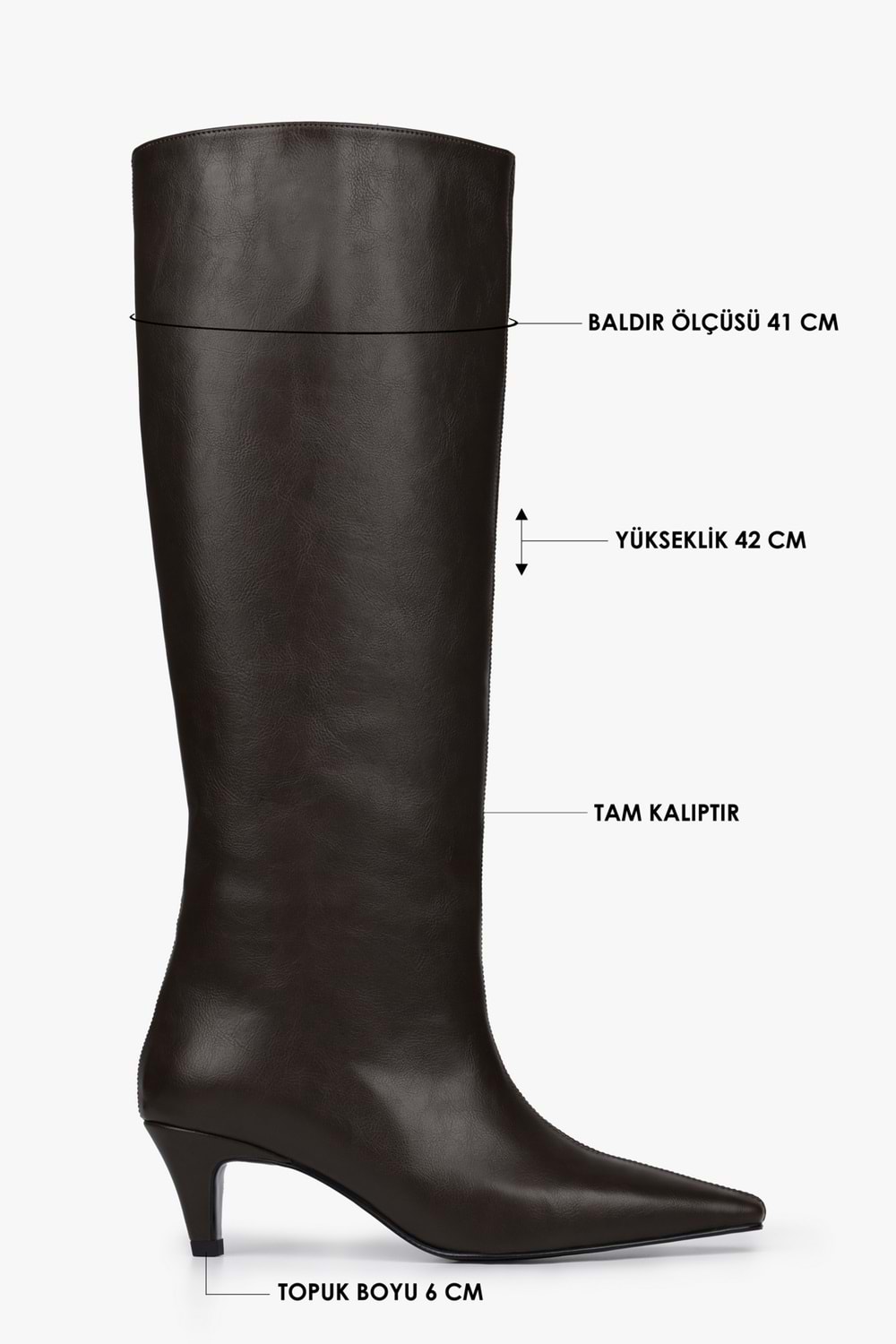 Kadın Amira Kahve Cilt Çizme