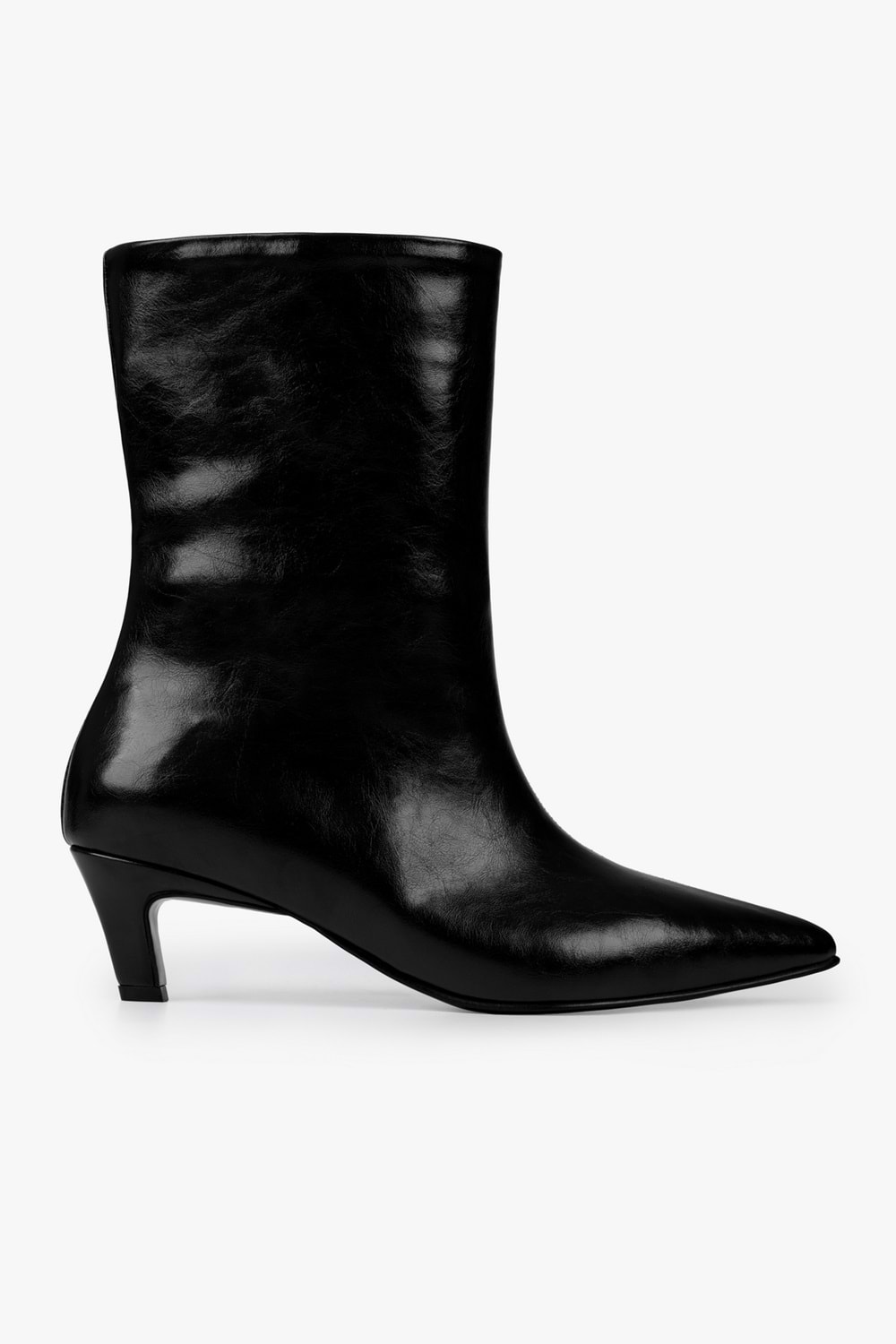 Kadın Maris Siyah Cilt Topuklu Bot
