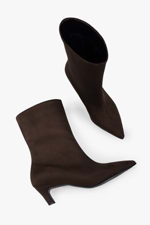 Kadın Maris Kahve Süet Topuklu Bot