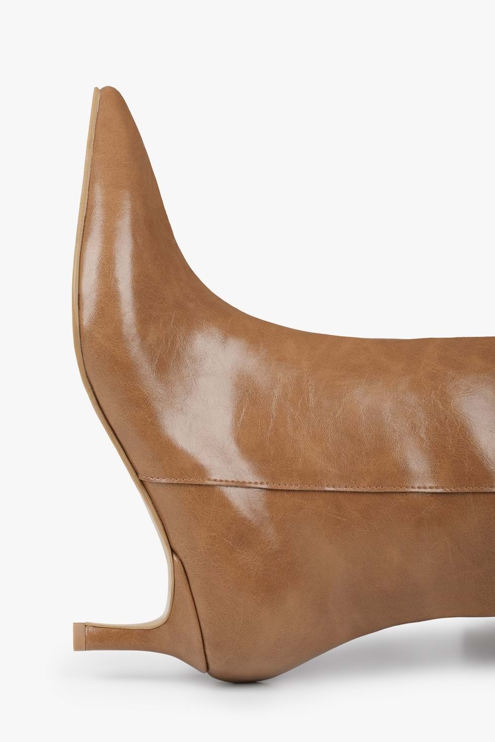 Kadın Blaze Karamel Cilt Kısa Sivri Topuklu Çizme