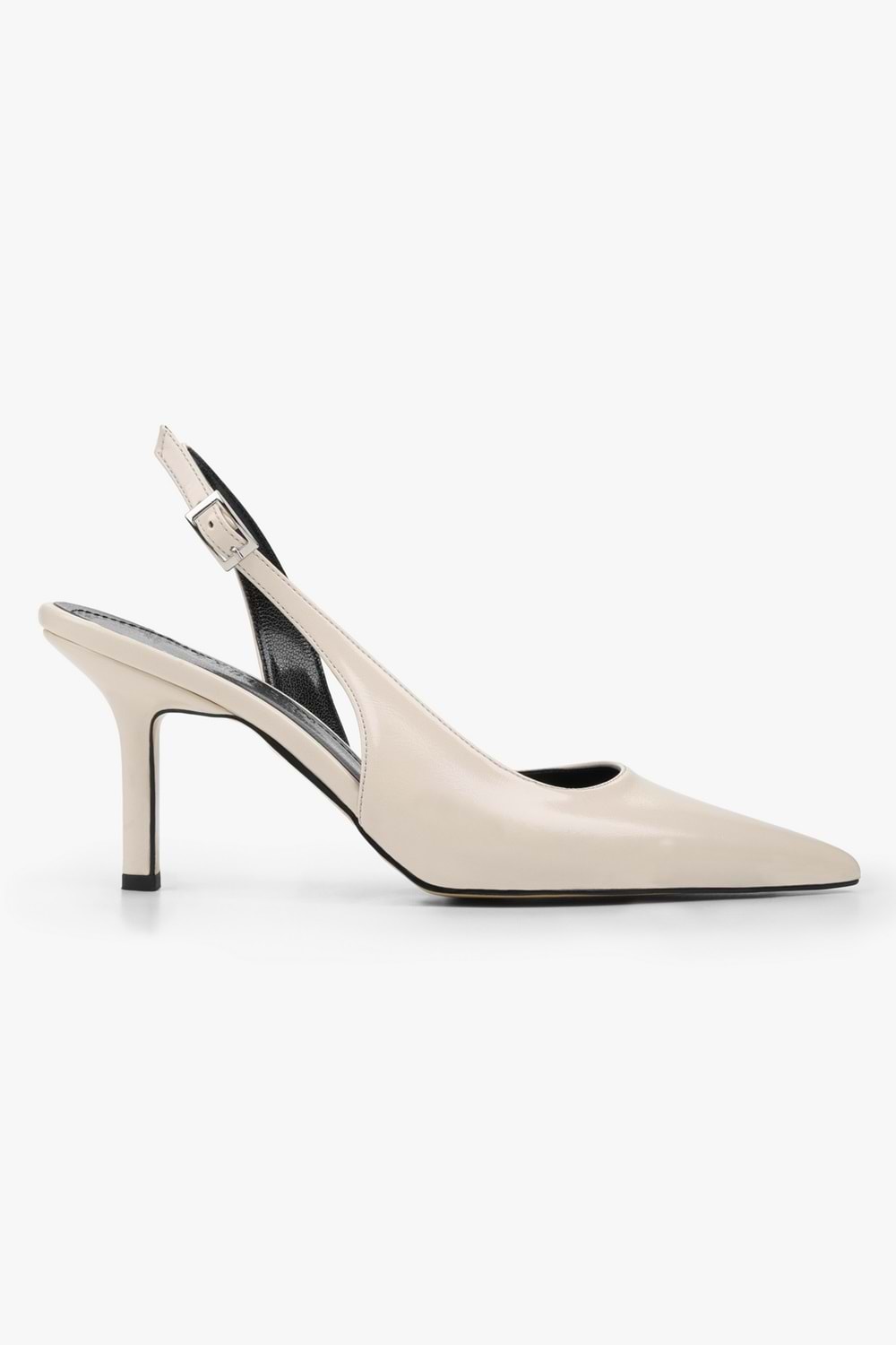Kadın Zenvia Ekru Cilt Stiletto