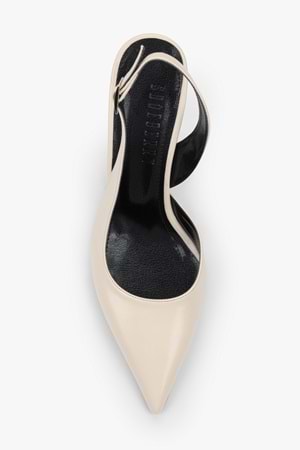 Kadın Zenvia Ekru Cilt Stiletto