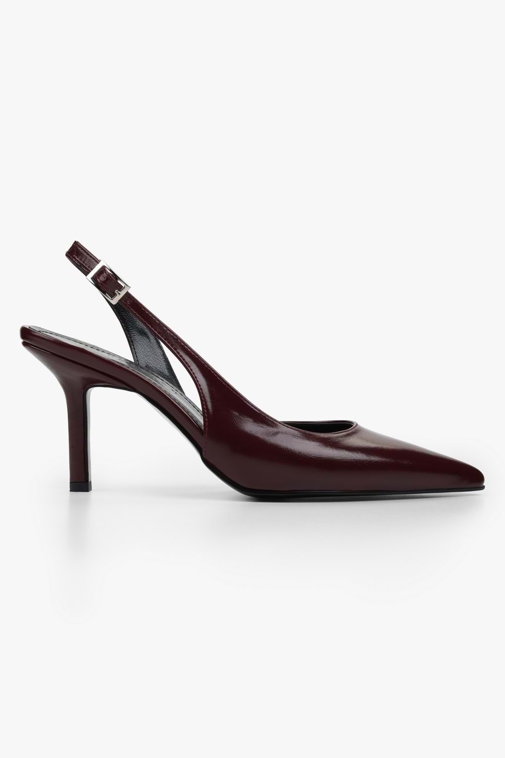Kadın Zenvia Bordo Cilt Stiletto