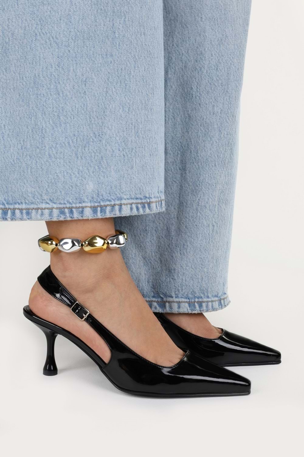 Kadın Estella Siyah Rugan Stiletto