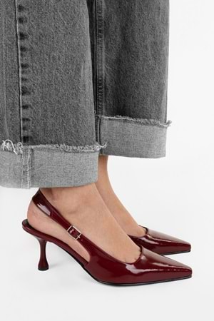 Kadın Estella Bordo Rugan Stiletto