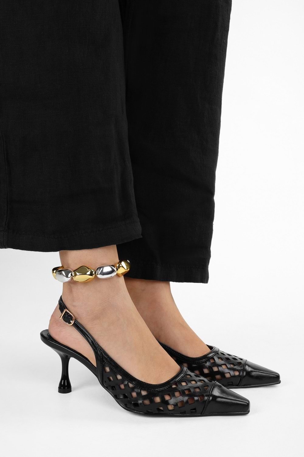 Kadın Jade Siyah Cilt Stiletto