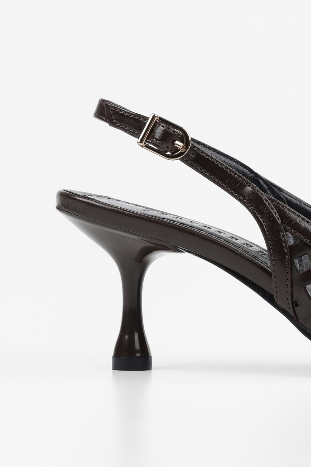 Kadın Jade Acı Kahve Cilt Stiletto
