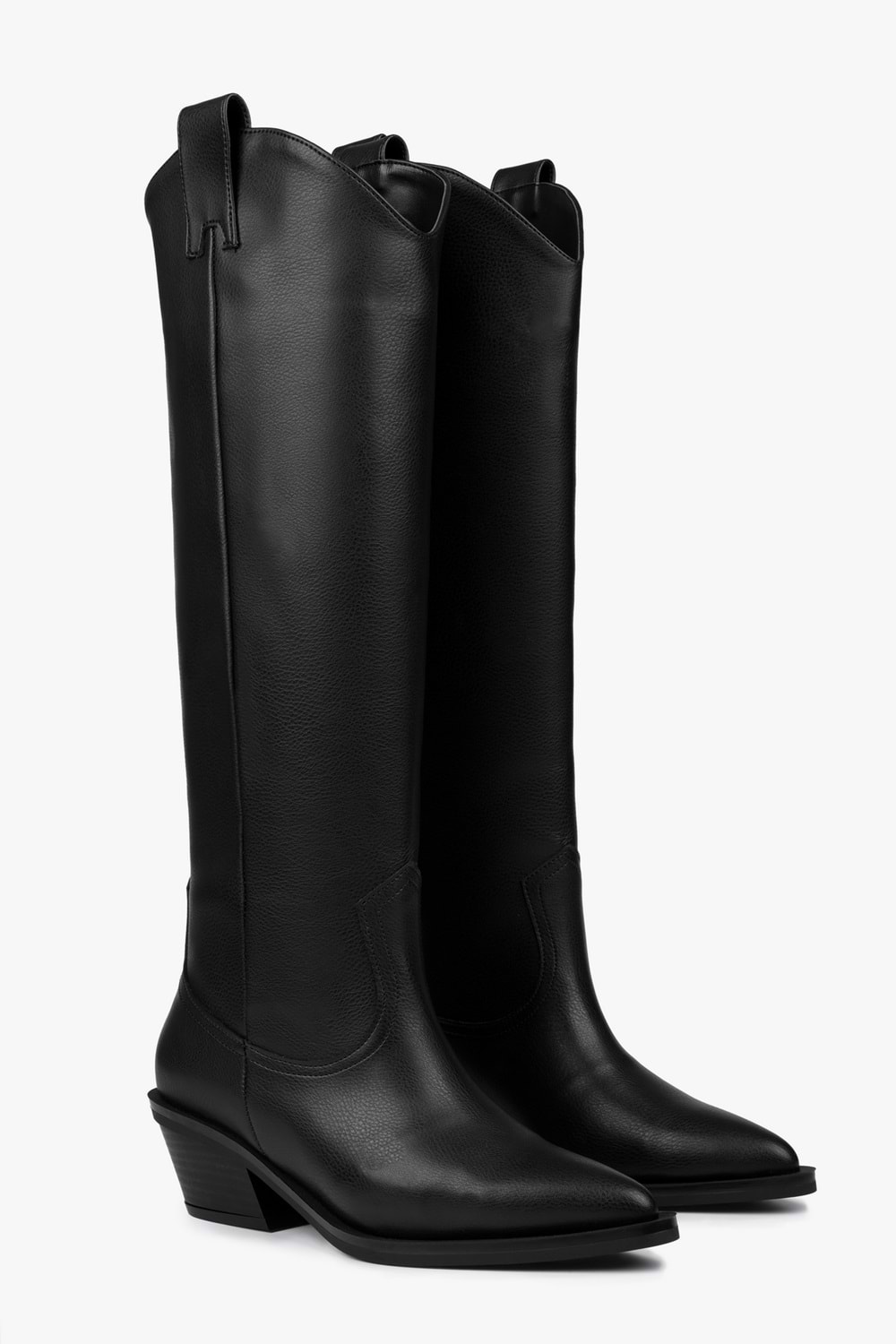 Kadın Kailey Siyah Cilt Kovboy Çizme