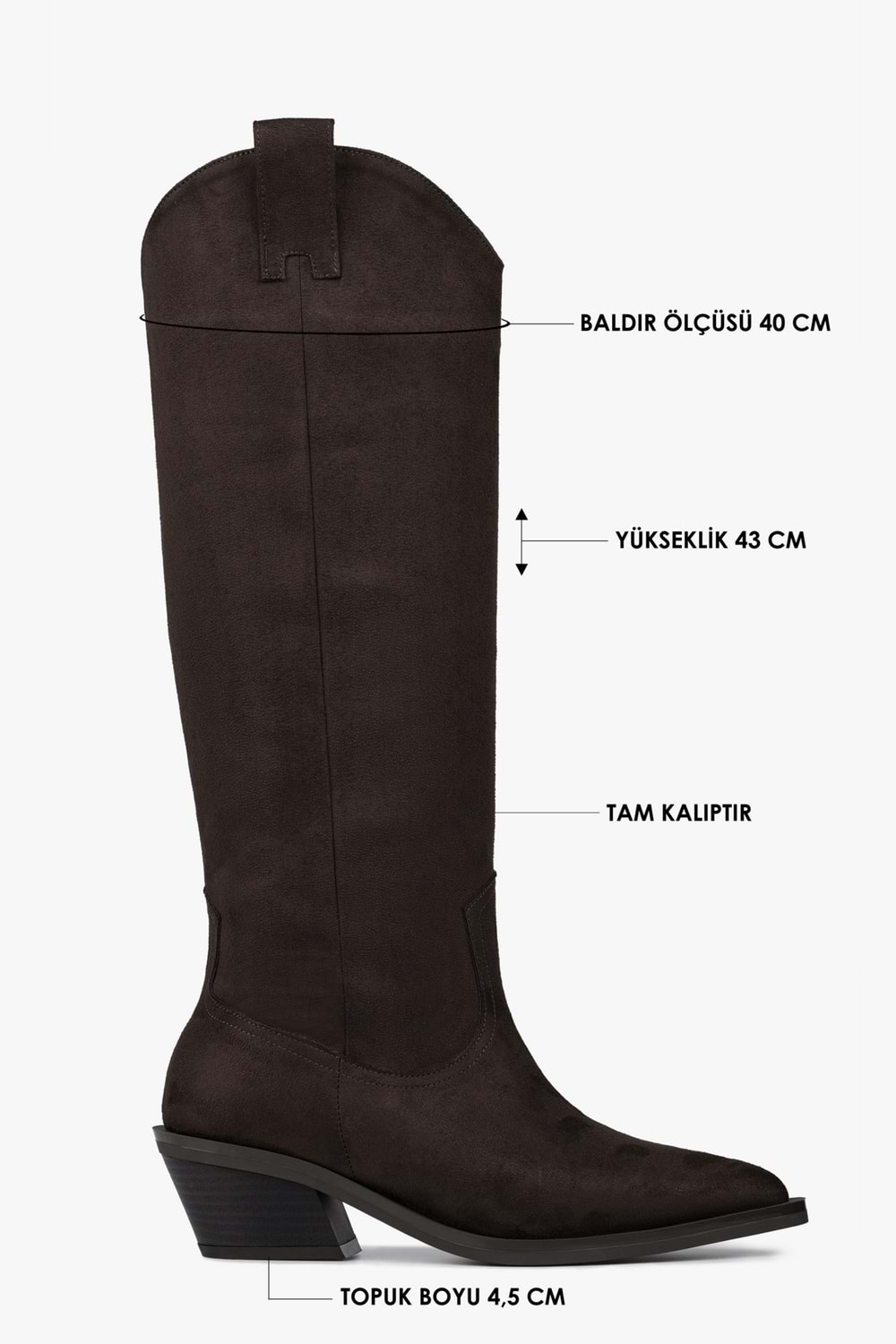 Kadın Kailey Kahve Süet Kovboy Çizme