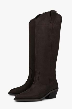 Kadın Kailey Kahve Süet Kovboy Çizme