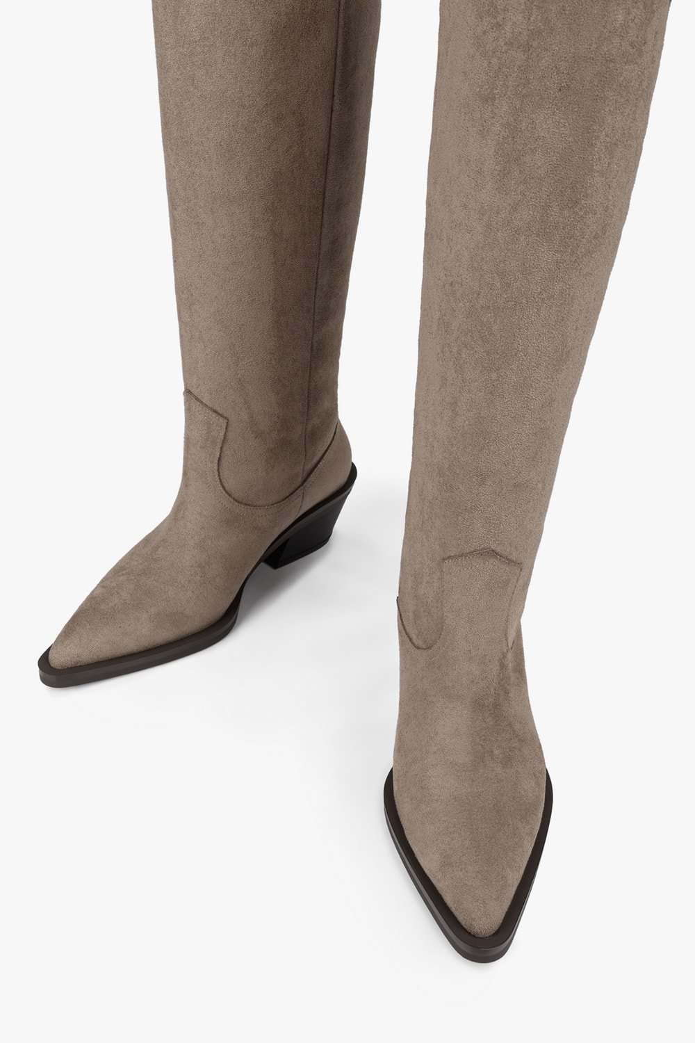 Kadın Kailey Vizon Süet Kovboy Çizme