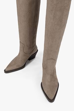 Kadın Kailey Vizon Süet Kovboy Çizme