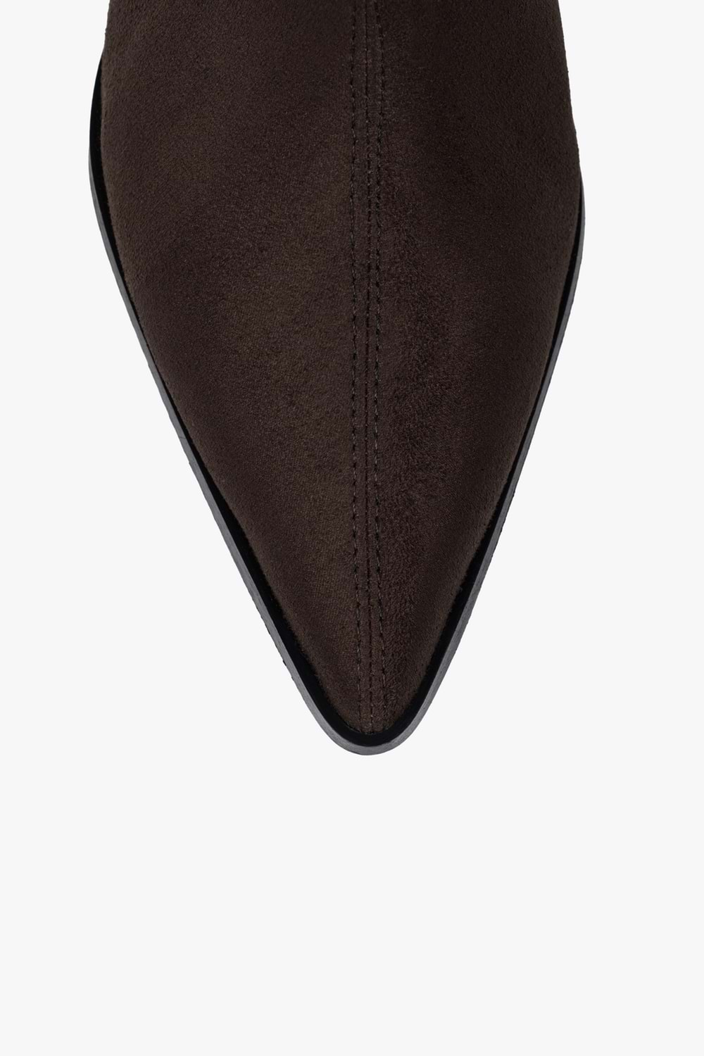 Kadın Lula Acı Kahve Süet Kısa Sivri Topuklu Çizme