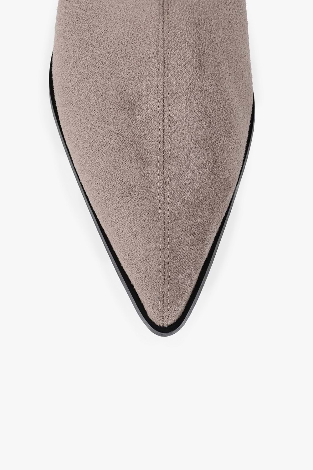 Kadın Lula Vizon Süet Kısa Sivri Topuklu Çizme
