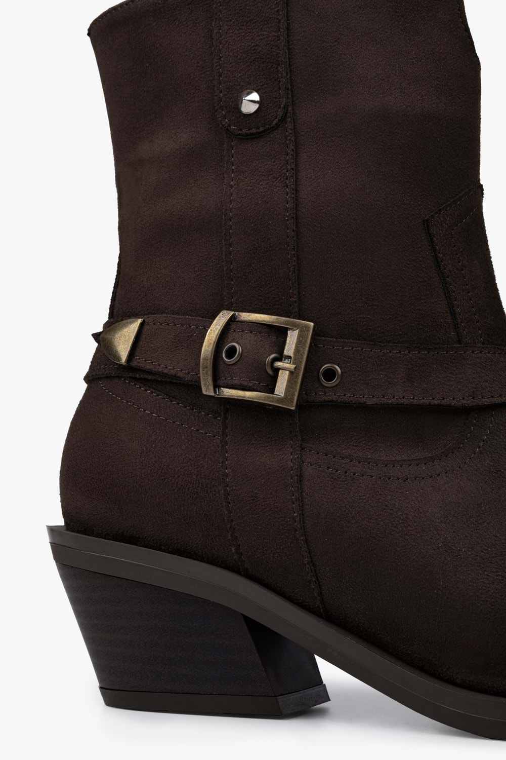Kadın Arden Acı Kahve Süet Kovboy Bot