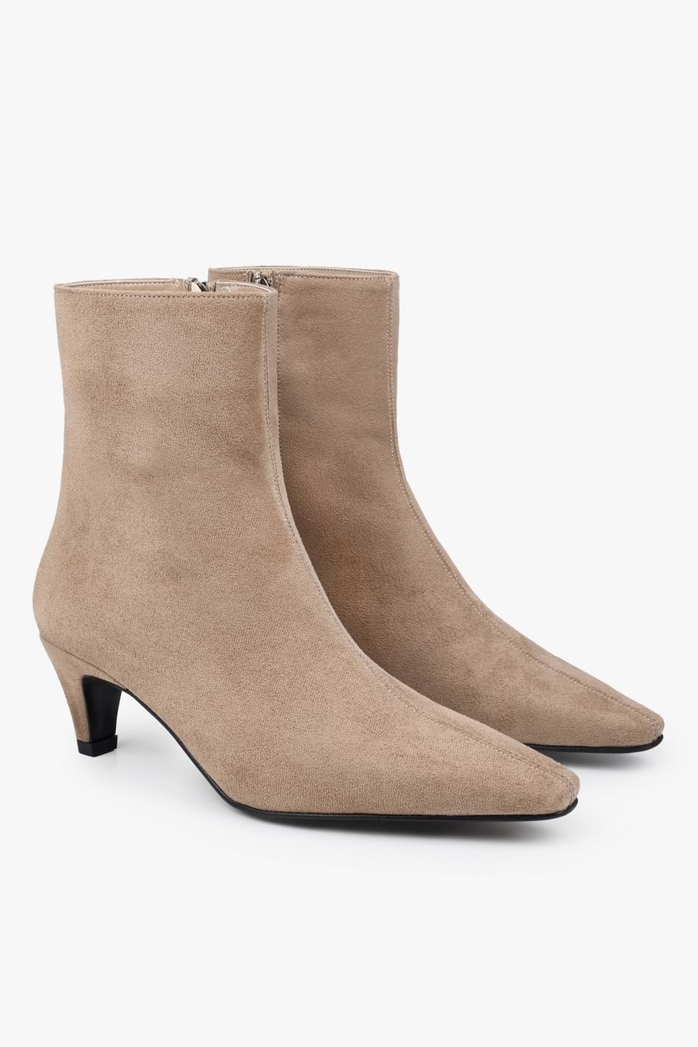 Kadın Lulu Vizon Süet Kısa Topuklu Bot
