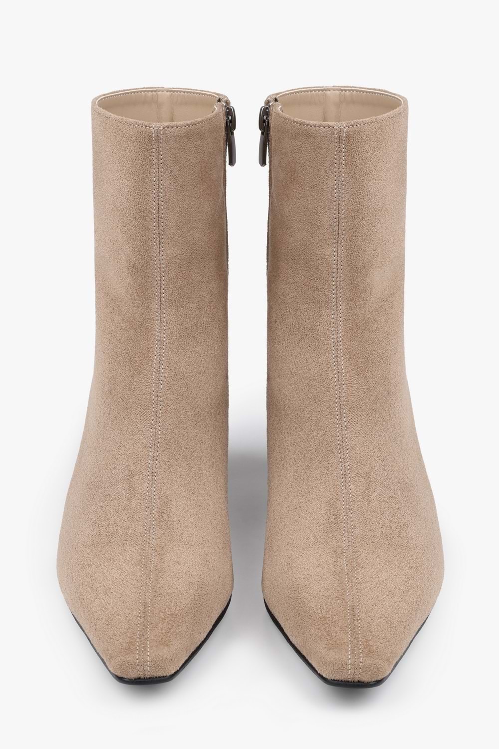 Kadın Lulu Vizon Süet Kısa Topuklu Bot