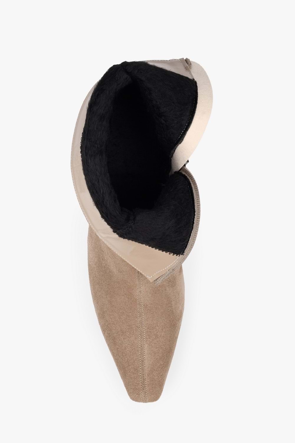 Kadın Lulu Vizon Süet Kısa Topuklu Bot