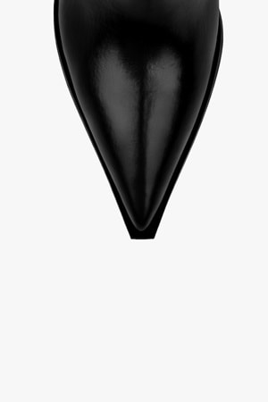 Kadın Emma Siyah Cilt Tokalı Topuklu Çizme