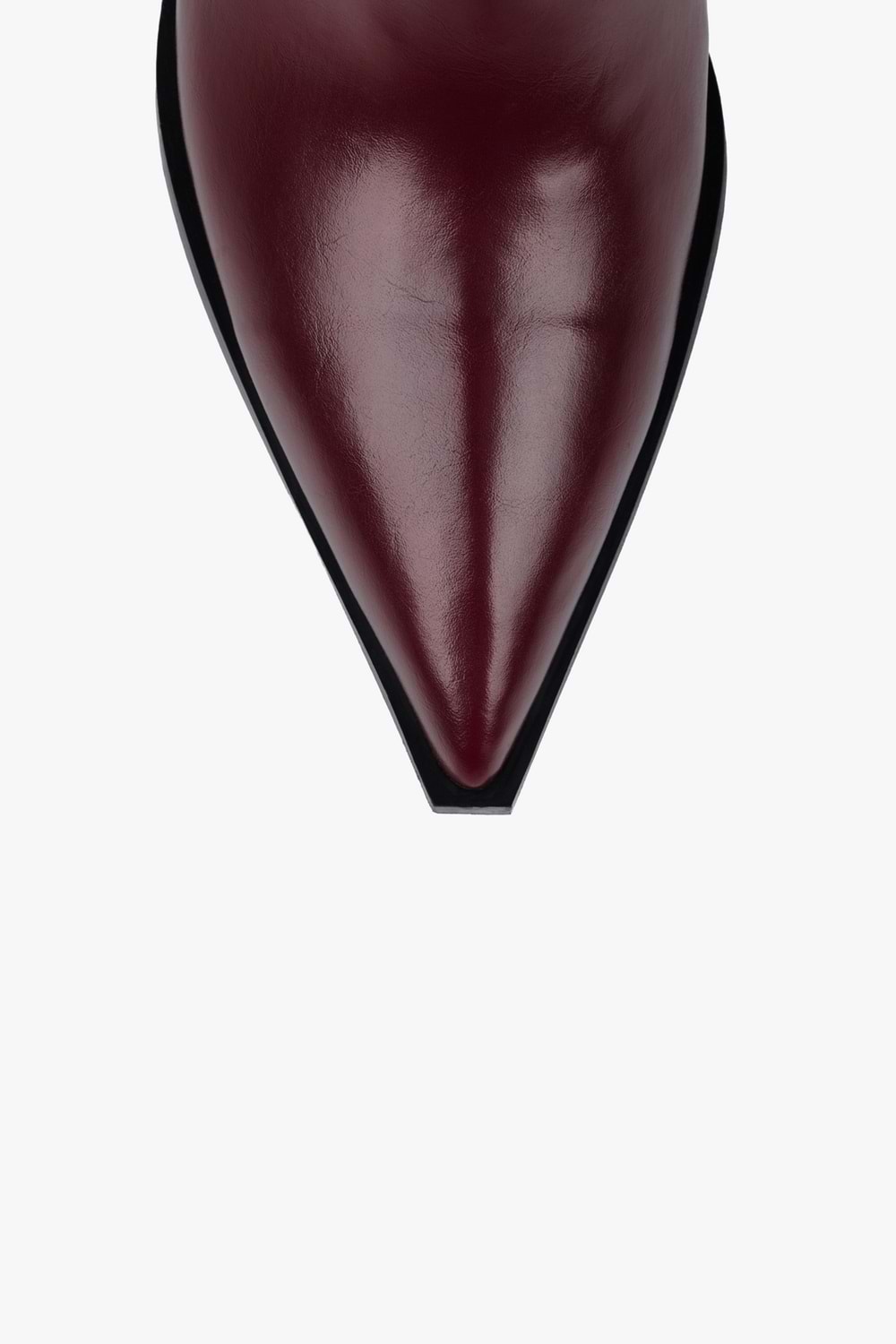 Kadın Emma Bordo Cilt Tokalı Topuklu Çizme