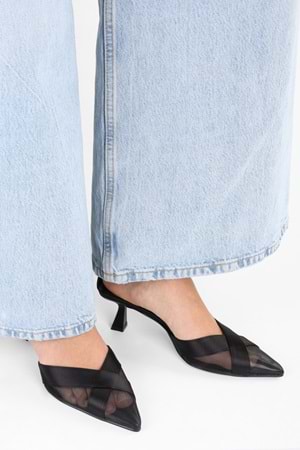 Kadın Oira Siyah Saten Stiletto