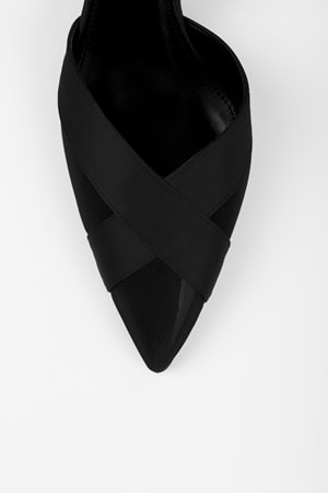 Kadın Oira Siyah Saten Stiletto