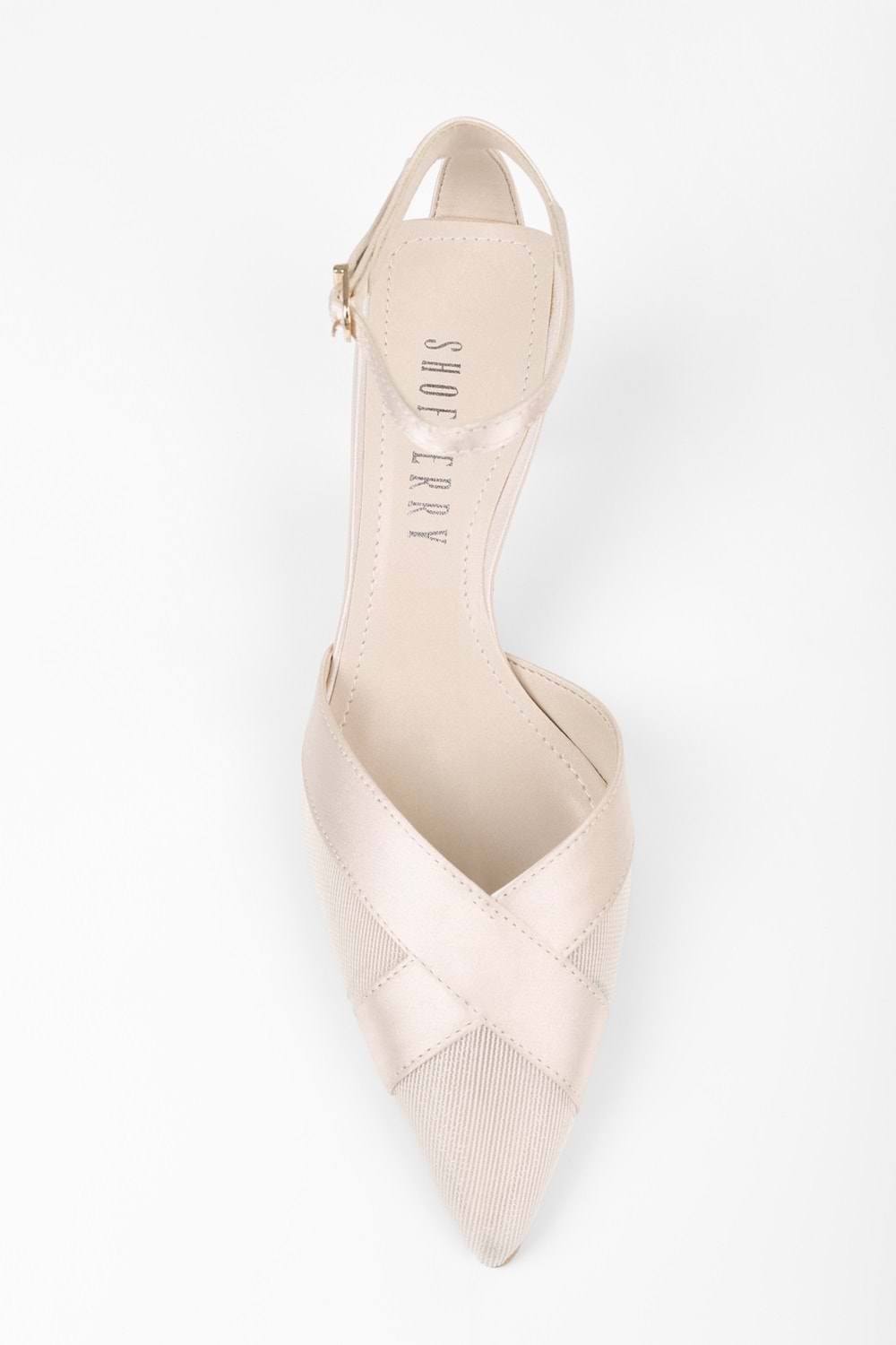 Kadın Oira Bej Saten Stiletto