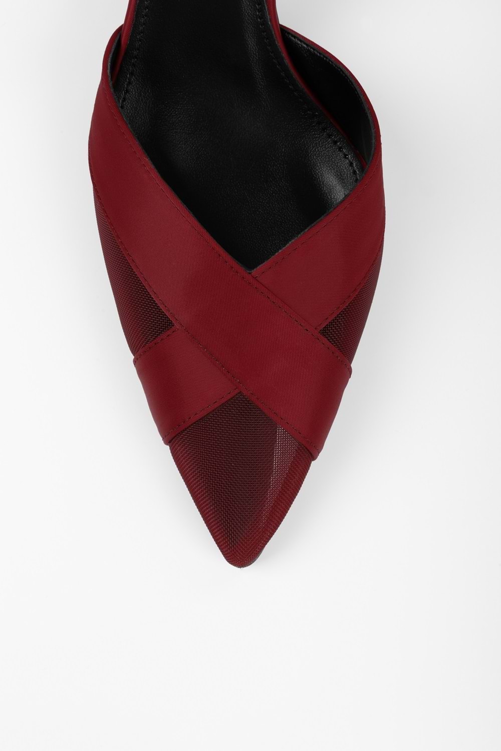 Kadın Oira Bordo Saten Stiletto