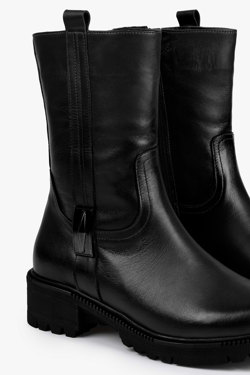 Kadın Axel Siyah Hakiki Deri Bot