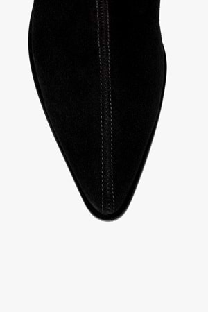 Kadın Glac Siyah Hakiki Süet Deri Bot